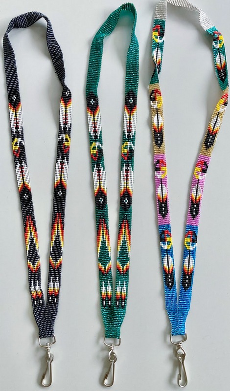Beaded Lanyard - Mix Of Native American and Multi-colors 