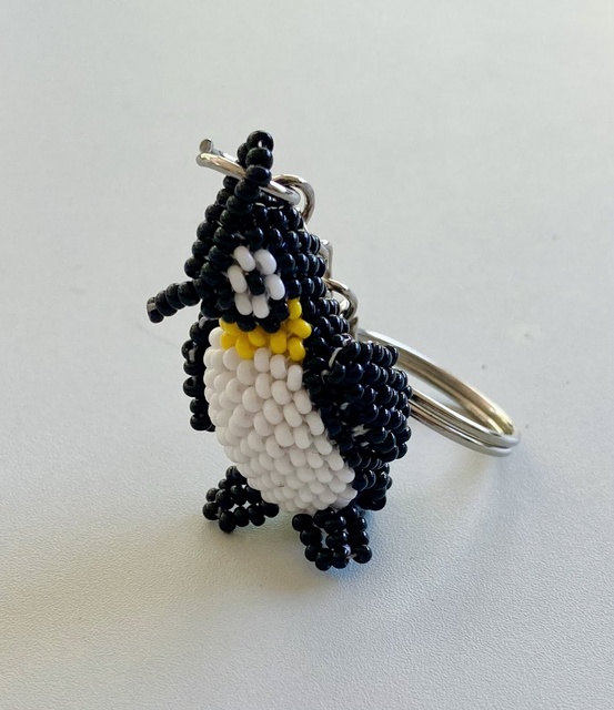 Beaded Penguin Keychain 